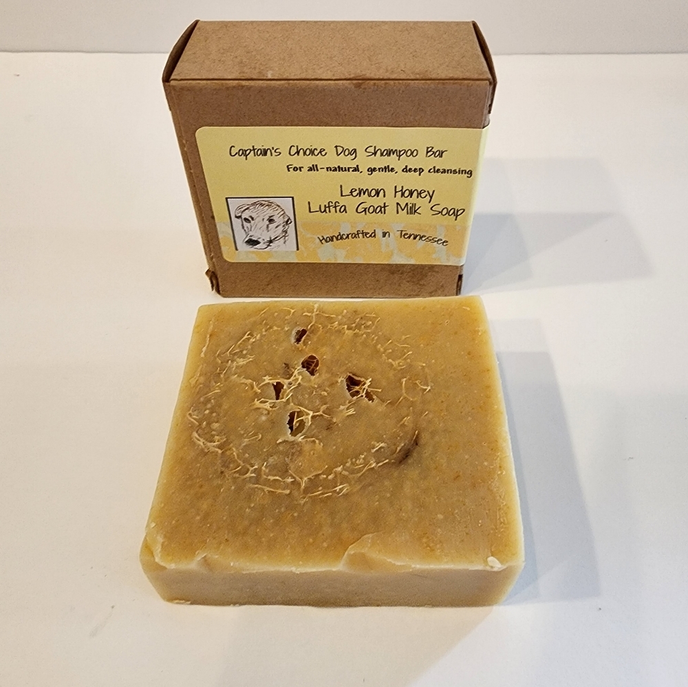 Lemon Honey Luffa Goat Milk Pet Soap Bars